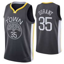 NBA Men Golden State Warriors Black #35 DURANT Jersey High Quality Name and Number Print