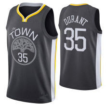 NBA Men Golden State Warriors Black #35 DURANT Jersey High Quality Name and Number Print