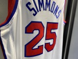 NBA Men Philadelphia 76ers 19-20 Season White #25 SIMMONS Jersey High Quality Name and Number Print