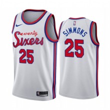 NBA Men Philadelphia 76ers 19-20 Season White #25 SIMMONS Jersey High Quality Name and Number Print