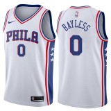 NBA Men Philadelphia 76ers White #0 BAYLESS Jersey High Quality Name and Number Print