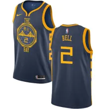 NBA Men Golden State Warriors Navy #2 BELL Jersey High Quality Name and Number Print