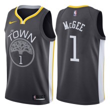 NBA Men Golden State Warriors Black #1 McGEE Jersey High Quality Name and Number Print
