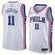 NBA Men Philadelphia 76ers White #11 JACKSON Jersey High Quality Name and Number Print