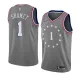 NBA Men Philadelphia 76ers Grey City #1 SHAMET Jersey High Quality Name and Number Print