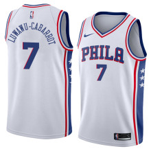 NBA Men Philadelphia 76ers White #7 LUWAWU-CABARROT Jersey High Quality Name and Number Print