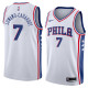 NBA Men Philadelphia 76ers White #7 LUWAWU-CABARROT Jersey High Quality Name and Number Print