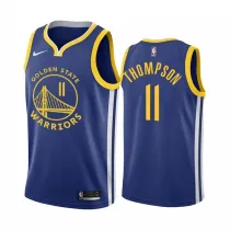 NBA Men Golden State Warriors 19-20 Season Blue #11 THOMPSON Jersey High Quality Name and Number Print