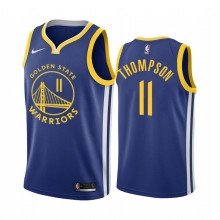 NBA Men Golden State Warriors 19-20 Season Blue #11 THOMPSON Jersey High Quality Name and Number Print