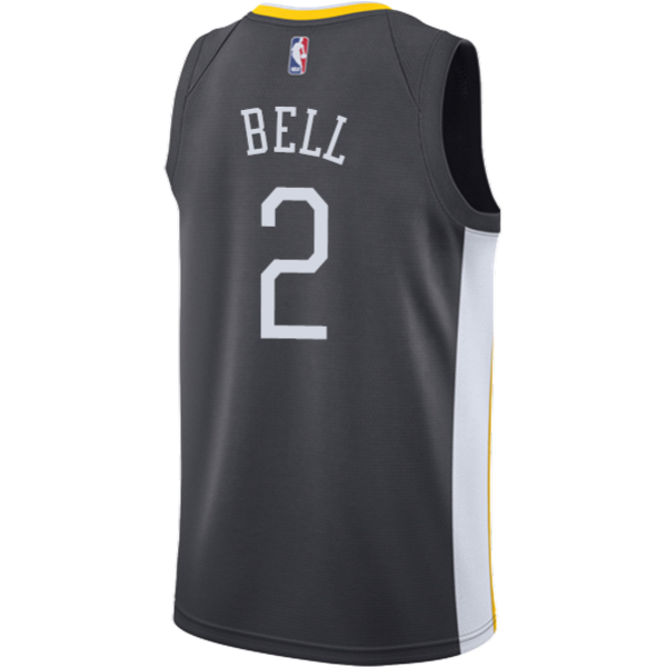 NBA Men Golden State Warriors Black #2 BELL Jersey High Quality Name and Number Print