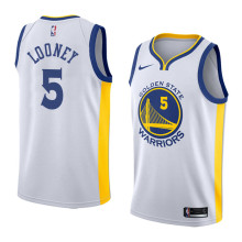 NBA Men Golden State Warriors White #5 LOONEY Jersey High Quality Name and Number Print