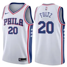 NBA Men Philadelphia 76ers White #20 FULTZ Jersey High Quality Name and Number Print