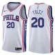 NBA Men Philadelphia 76ers White #20 FULTZ Jersey High Quality Name and Number Print