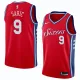 NBA Men Philadelphia 76ers Red #9 SARIC Jersey High Quality Name and Number Print