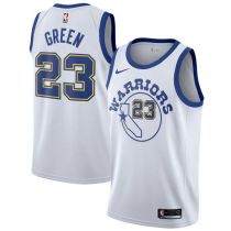 NBA Men Golden State Warriors Retro White #23 GREEN Jersey High Quality Name and Number Print