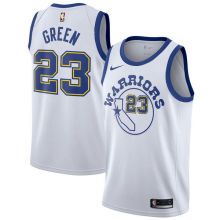 NBA Men Golden State Warriors Retro White #23 GREEN Jersey High Quality Name and Number Print