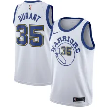 NBA Men Golden State Warriors Retro White #35 DURANT Jersey High Quality Name and Number Print