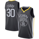 NBA Men Golden State Warriors Black #30 CURRY Jersey High Quality Name and Number Print