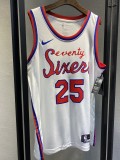 NBA Men Philadelphia 76ers 19-20 Season White #25 SIMMONS Jersey High Quality Name and Number Print
