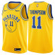 NBA Men Golden State Warriors Retro Yellow #11 THOMPSON Jersey High Quality Name and Number Print