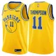 NBA Men Golden State Warriors Retro Yellow #11 THOMPSON Jersey High Quality Name and Number Print
