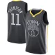 NBA Men Golden State Warriors Black #11 THOMPSON Jersey High Quality Name and Number Print