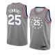 NBA Men Philadelphia 76ers Grey City #25 SIMMONS Jersey High Quality Name and Number Print