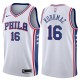 NBA Men Philadelphia 76ers White #16 KORKMAZ Jersey High Quality Name and Number Print