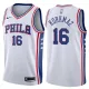 NBA Men Philadelphia 76ers White #16 KORKMAZ Jersey High Quality Name and Number Print