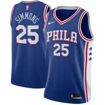 NBA Men Philadelphia 76ers Blue #25 SIMMONS Jersey High Quality Name and Number Print