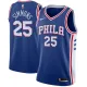 NBA Men Philadelphia 76ers Blue #25 SIMMONS Jersey High Quality Name and Number Print