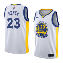 NBA Men Golden State Warriors White #23 GREEN Jersey High Quality Name and Number Print