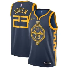 NBA Men Golden State Warriors Navy #23 GREEN Jersey High Quality Name and Number Print