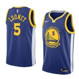 NBA Men Golden State Warriors Blue #5 LOONEY Jersey High Quality Name and Number Print