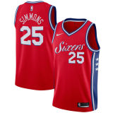 NBA Men Philadelphia 76ers Red #25 SIMMONS Jersey High Quality Name and Number Print
