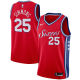 NBA Men Philadelphia 76ers Red #25 SIMMONS Jersey High Quality Name and Number Print