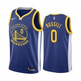 NBA Men Golden State Warriors 19-20 Season Blue #0 RUSSELL Jersey High Quality Name and Number Print