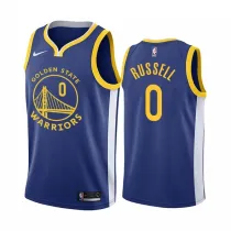 NBA Men Golden State Warriors 19-20 Season Blue #0 RUSSELL Jersey High Quality Name and Number Print