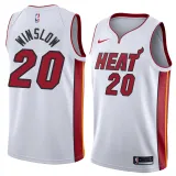 NBA Men Miami Heat White #20 WINSLOW Jersey High Quality Name and Number Print