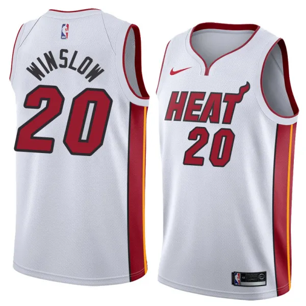 NBA Men Miami Heat White #20 WINSLOW Jersey High Quality Name and Number Print
