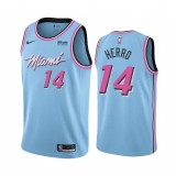 NBA Men Miami Heat Blue City #14 HERRO Jersey High Quality Name and Number Print