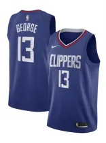 NBA Men Los Angeles Clippers Blue #13 GEORGE Jersey High Quality Name and Number Print