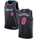 NBA Men Miami Heat Black City #0 RICHARDSON Jersey High Quality Name and Number Print