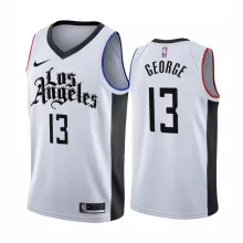NBA Men Los Angeles Clippers 19-20 Season White #13 GEORGE Jersey High Quality Name and Number Print