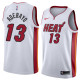 NBA Men Miami Heat White #13 ADEBAYO Jersey High Quality Name and Number Print