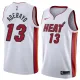 NBA Men Miami Heat White #13 ADEBAYO Jersey High Quality Name and Number Print