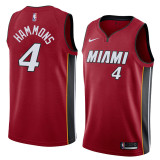NBA Men Miami Heat Red #4 HAMMONS Jersey High Quality Name and Number Print