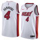 NBA Men Miami Heat White #4 HAMMONS Jersey High Quality Name and Number Print