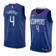 NBA Men Los Angeles Clippers Blue #4 TEODOSIC Jersey High Quality Name and Number Print