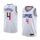 NBA Men Los Angeles Clippers White #4 TEODOSIC Jersey High Quality Name and Number Print